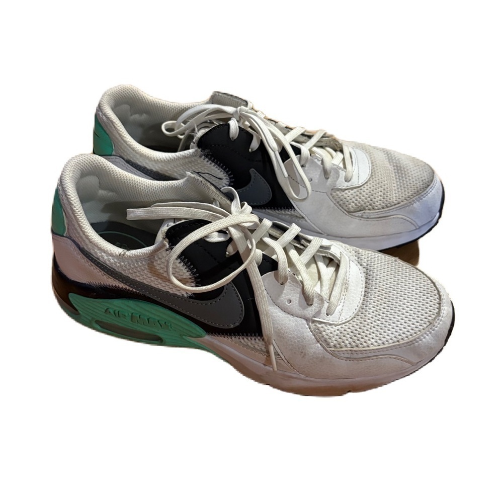 Nike Air Max Excee Womens 10 Running Shoe White Black Green Casual DM8346-100